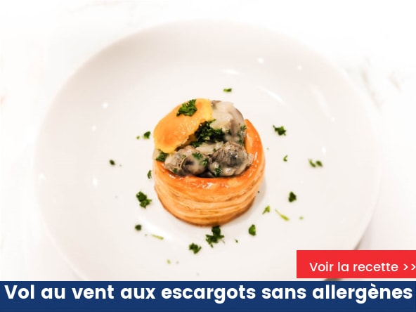 Vol au vent aux escargots sans allergènes